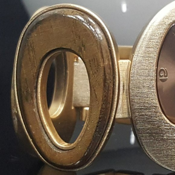 💋STUNNING BOHO CHIC💋Vintage 70's Mod Gold & Wood Bracelet Watch - Picture 7 of 13